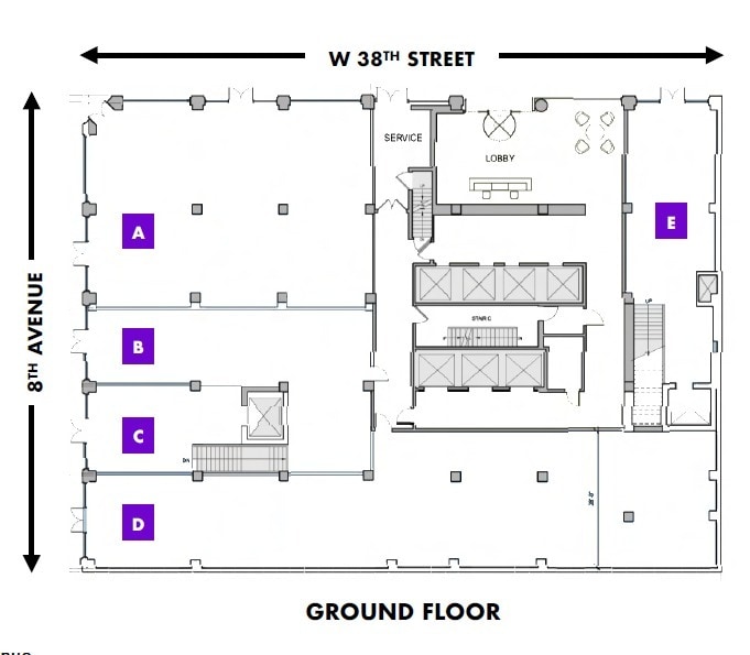 554-568 Eighth Ave, New York, NY à vendre Plan d’étage– Image 1 sur 1