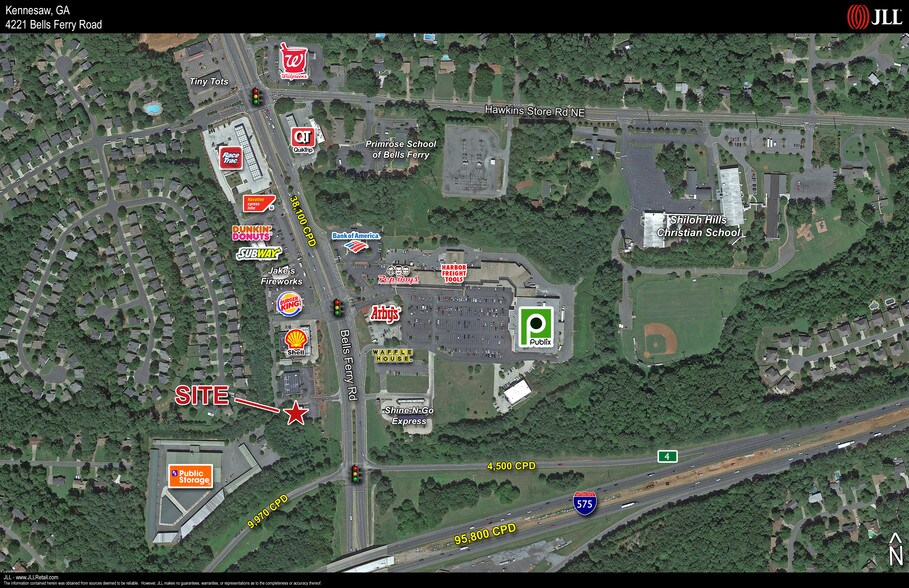 4241 Bells Ferry Rd NW, Kennesaw, GA à louer - Aérien – Image 3 sur 4