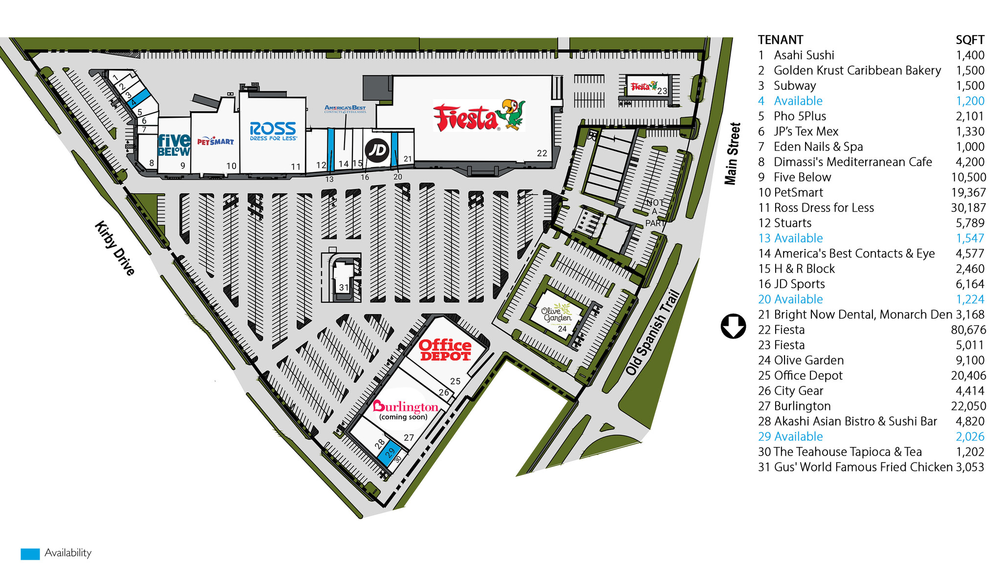 8100-8236 Kirby Dr, Houston, TX à louer Plan de site– Image 1 sur 1