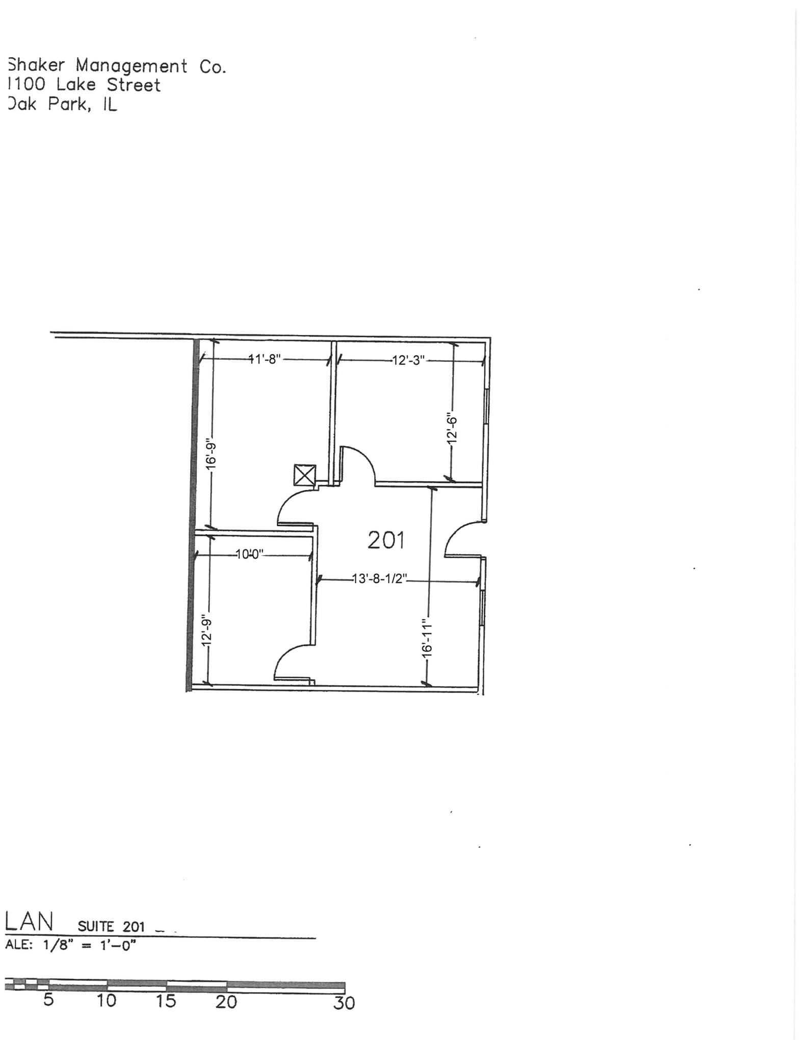 1100 Lake St, Oak Park, IL à louer Plan de site– Image 1 sur 2