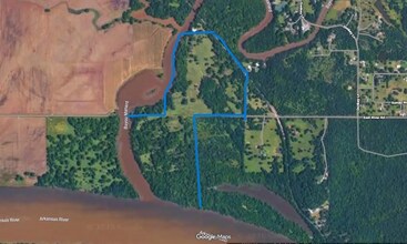 1452 E River Rd, Fort Gibson, OK - Vue aérienne vue de carte