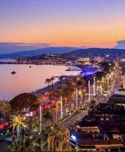 Cannes - Vue aérienne vue de carte