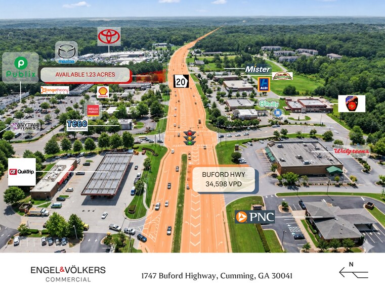 1747 Buford Hwy, Cumming, GA à vendre - Photo de l’immeuble – Image 3 sur 12