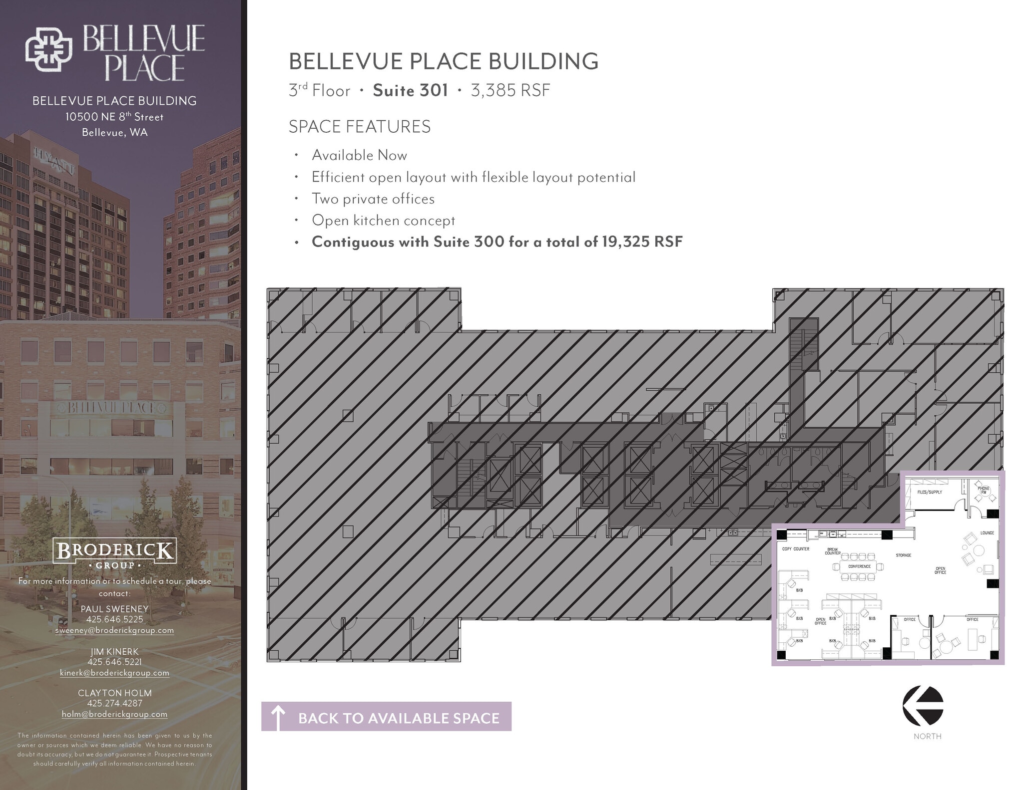10500 NE 8th St, Bellevue, WA à louer Plan d’étage– Image 1 sur 1