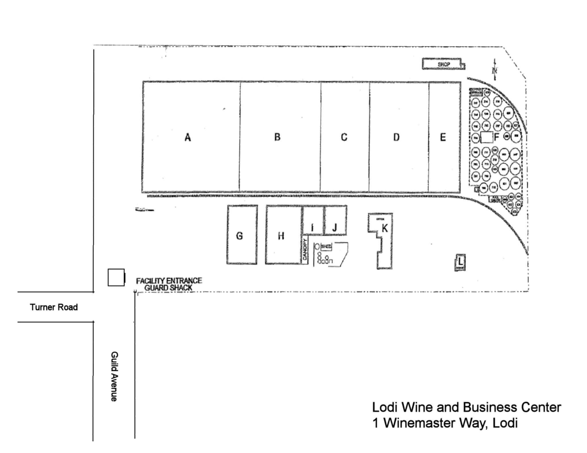 1 Wine Master Way, Lodi, CA à louer Plan de site– Image 1 sur 2