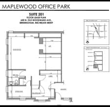 600-640 N Old Woodward Ave, Birmingham, MI à louer Plan d’étage– Image 2 sur 7