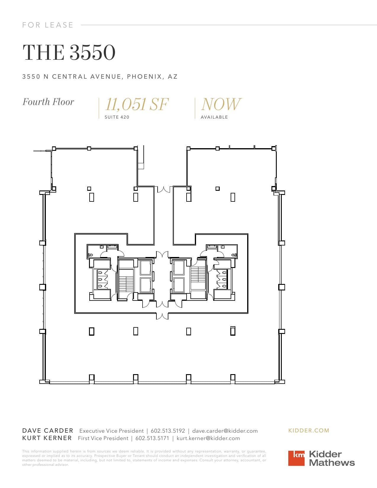 3550 N Central Ave, Phoenix, AZ à louer Plan d’étage– Image 1 sur 1