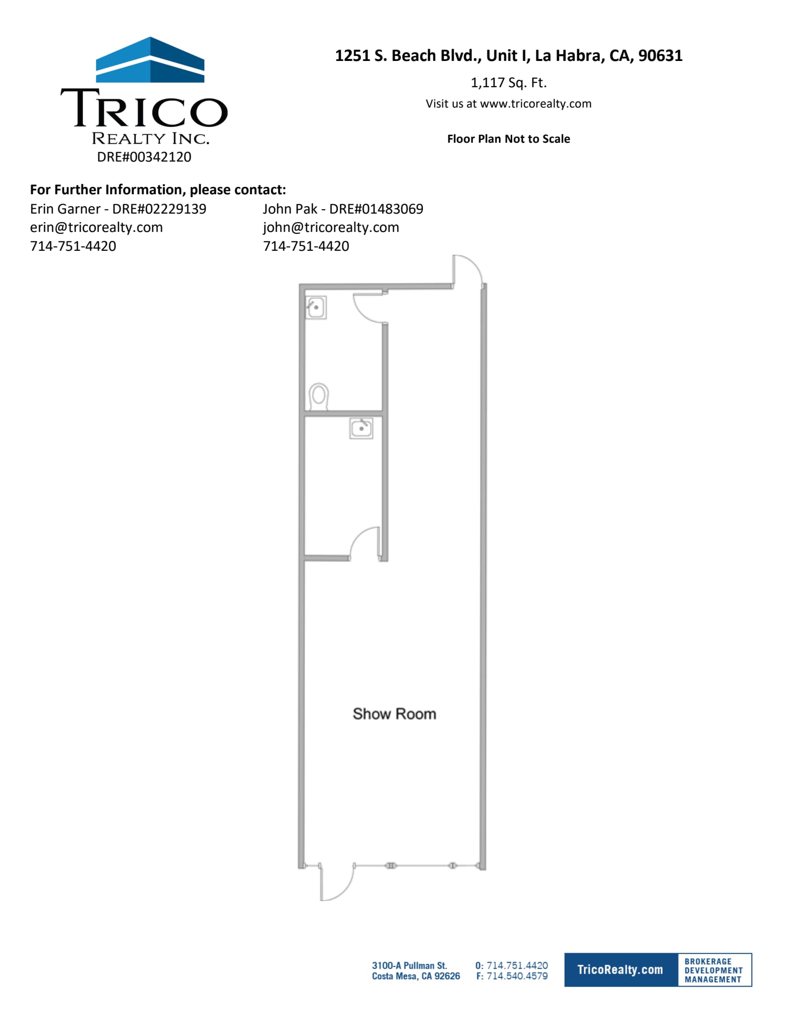 1251-1401 S Beach Blvd, La Habra, CA à louer Plan d’étage– Image 1 sur 1