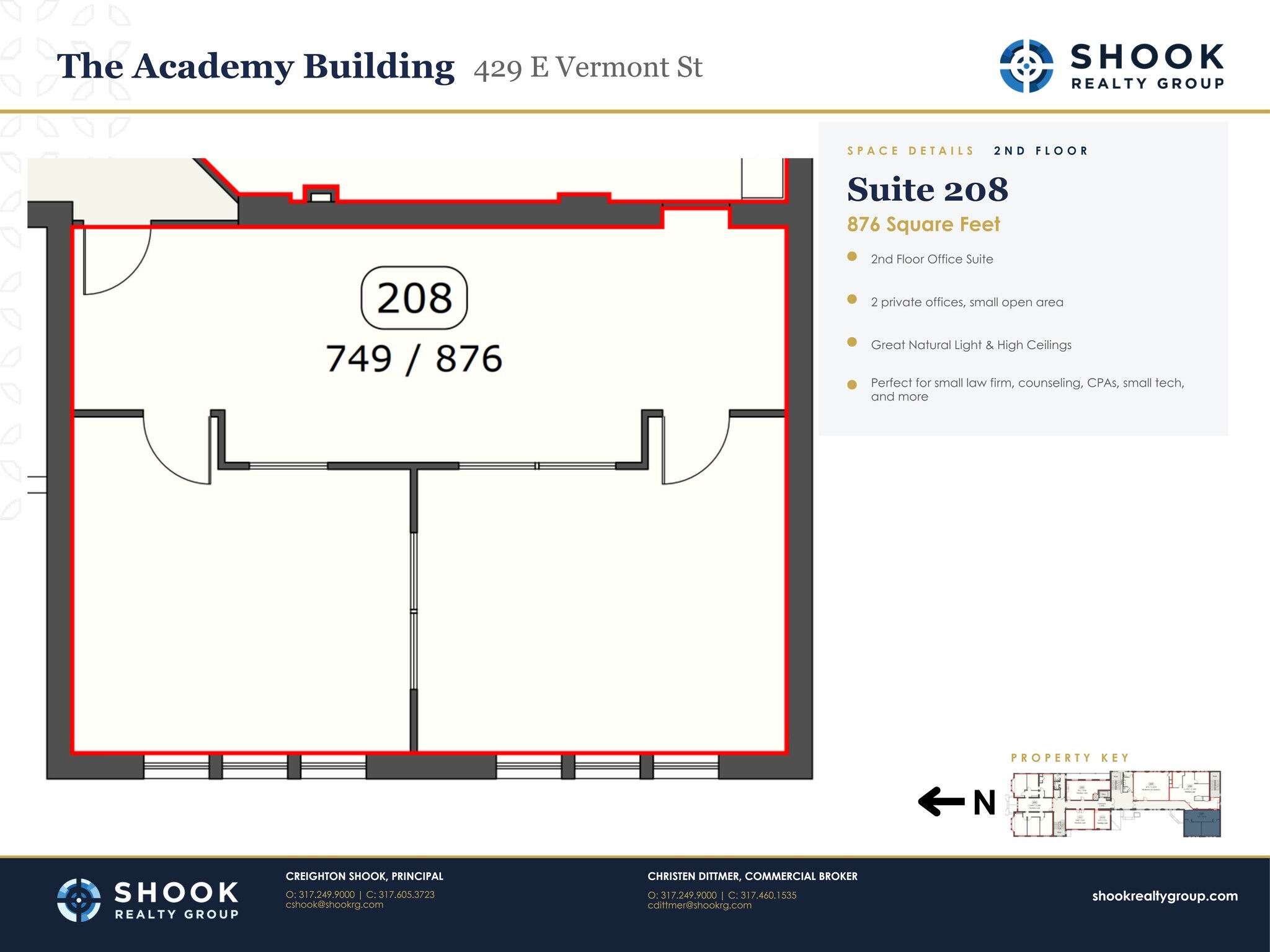 429 E Vermont St, Indianapolis, IN à louer Plan de site– Image 1 sur 1