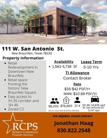 111 W San Antonio St, New Braunfels, TX à louer - Photo de l’immeuble – Image 2 sur 2
