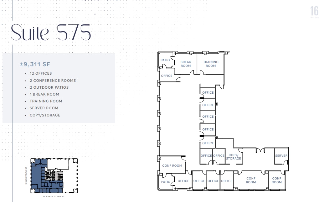 160 W Santa Clara St, San Jose, CA à louer Plan d’étage– Image 1 sur 1