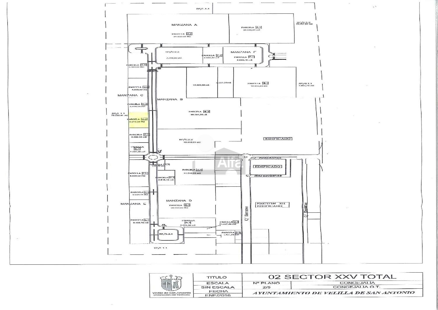 Terrain dans Velilla de San Antonio, Madrid à vendre Plan cadastral– Image 1 sur 3