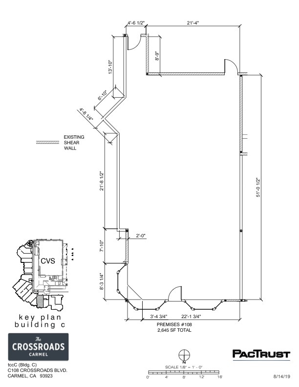 243 Crossroads Blvd, Carmel, CA à louer Plan d’étage– Image 1 sur 1