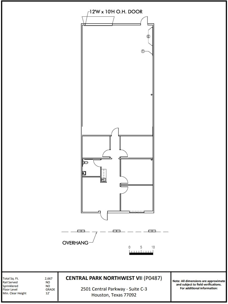 2501 Central Pky, Houston, TX à louer Plan d’étage– Image 1 sur 1