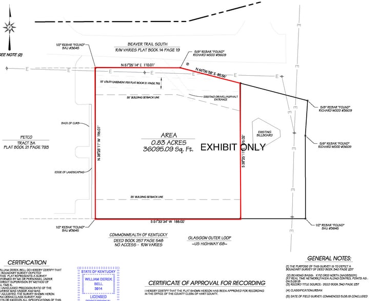 101 Beaver Trl, Glasgow, KY à vendre - Plan cadastral – Image 2 sur 2