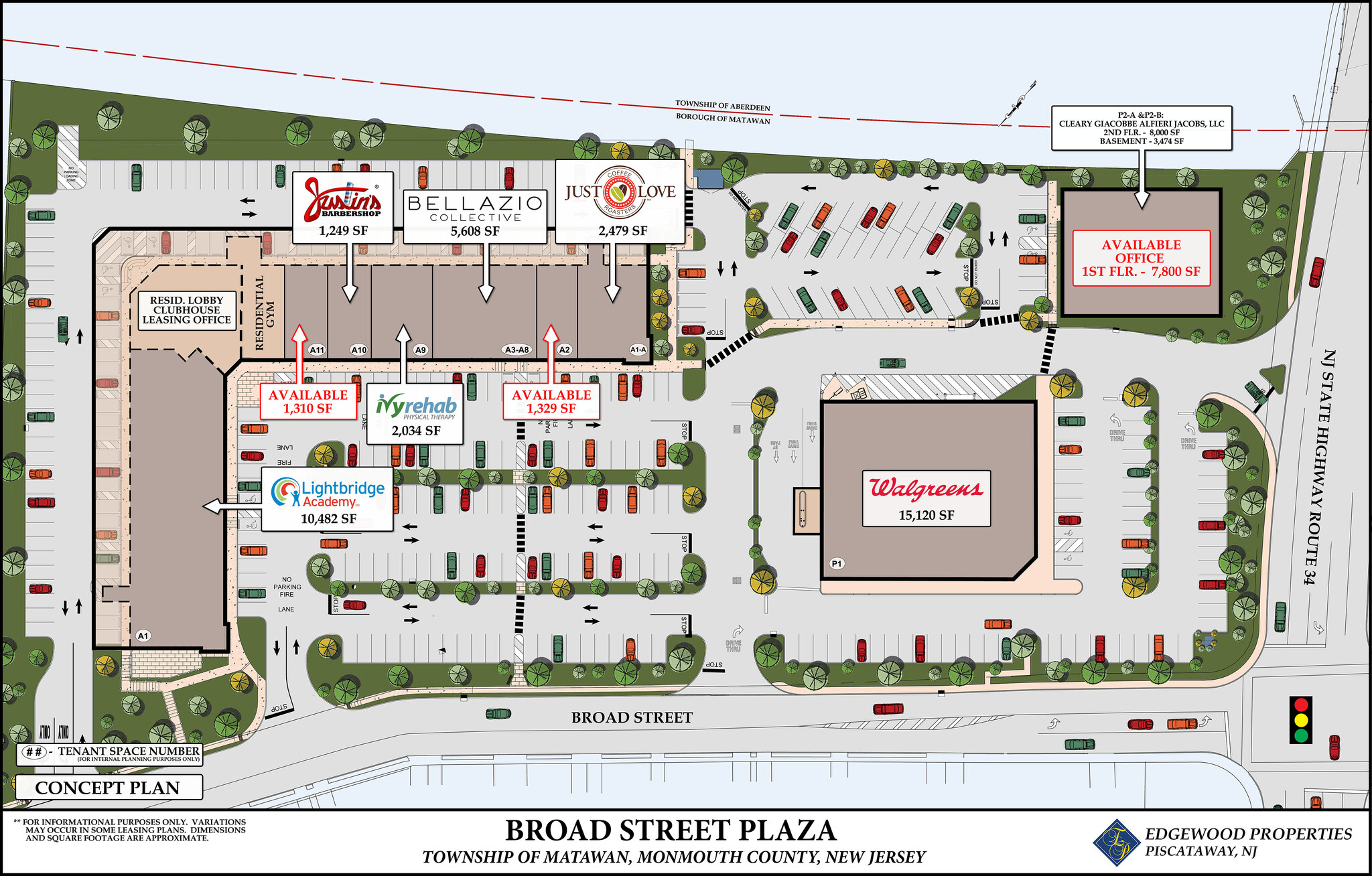 Route 34 & Broad St, Matawan, NJ à louer Plan de site– Image 1 sur 1