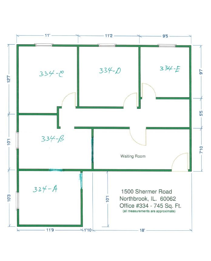 1500 Shermer Rd, Northbrook, IL à louer Plan d’étage– Image 1 sur 1