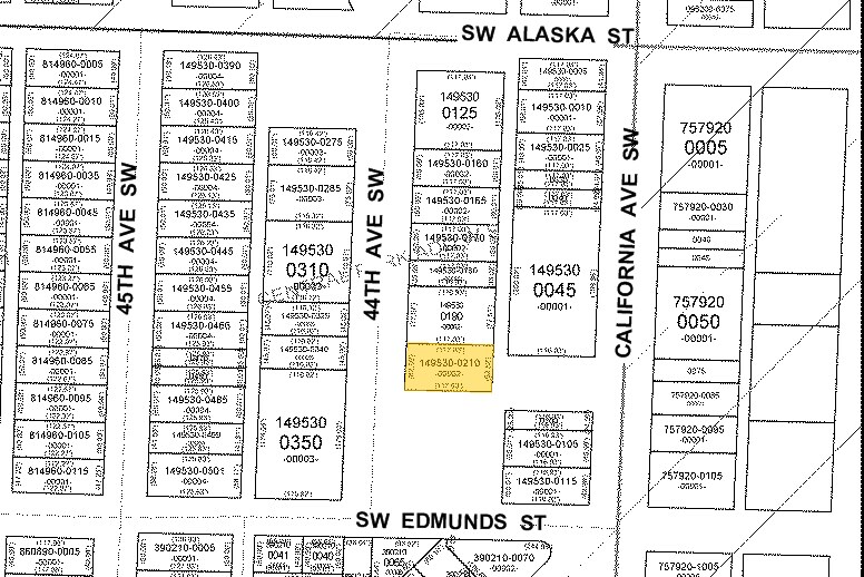 4740 44th Ave SW, Seattle, WA à louer - Plan cadastral – Image 2 sur 2