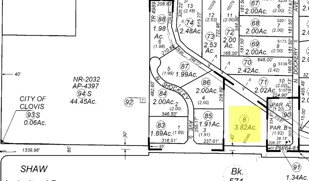 10368 E Shaw Ave, Clovis, CA à louer - Plan cadastral – Image 1 sur 1