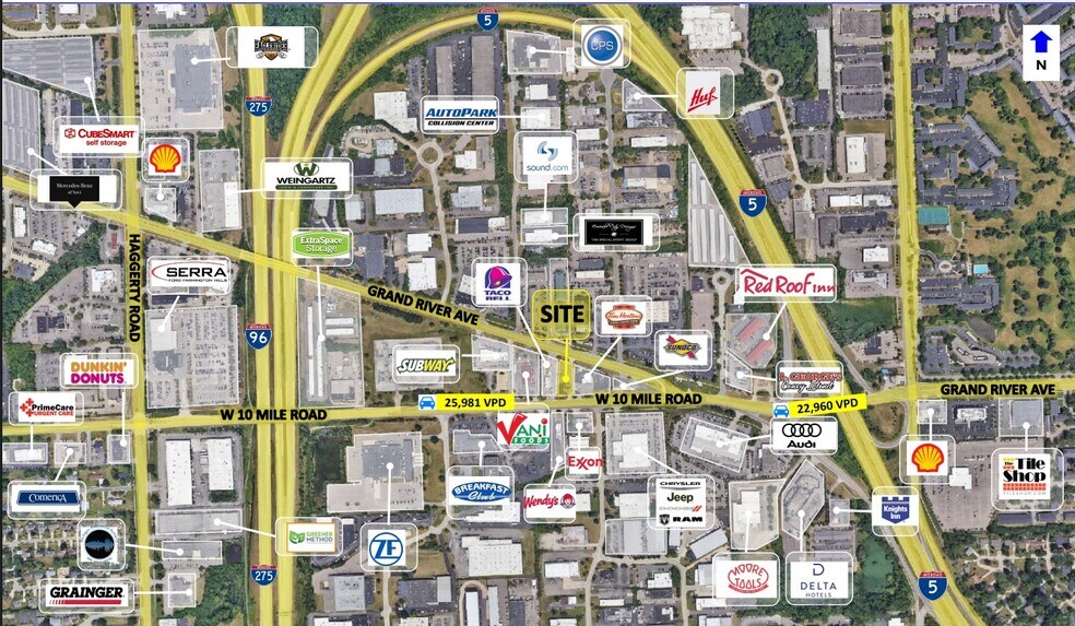 38300 W 10 Mile Rd, Farmington, MI à vendre - Aérien – Image 2 sur 3