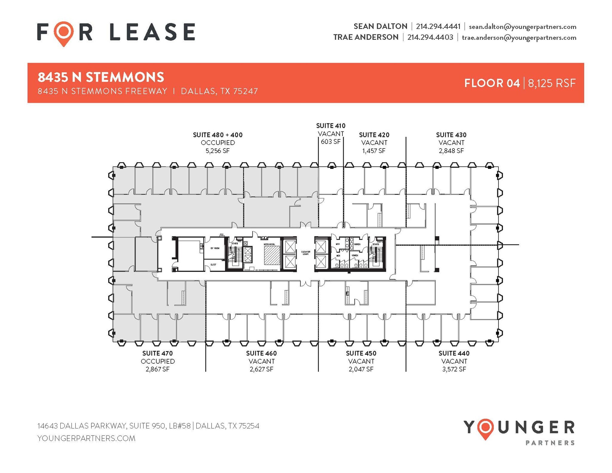 8435 N Stemmons Fwy, Dallas, TX à louer Plan d’étage– Image 1 sur 2