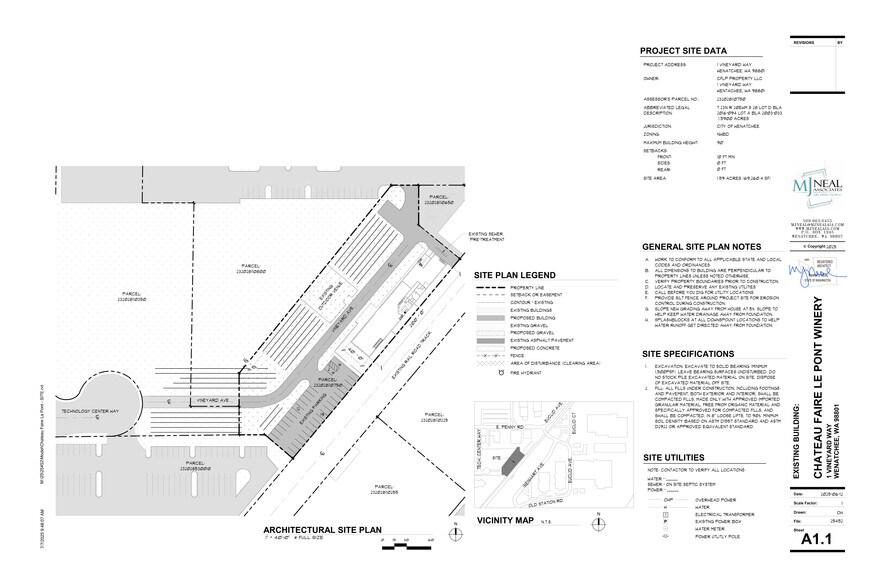1 Vinyard Way, Wenatchee, WA à vendre - Plan de site – Image 2 sur 2