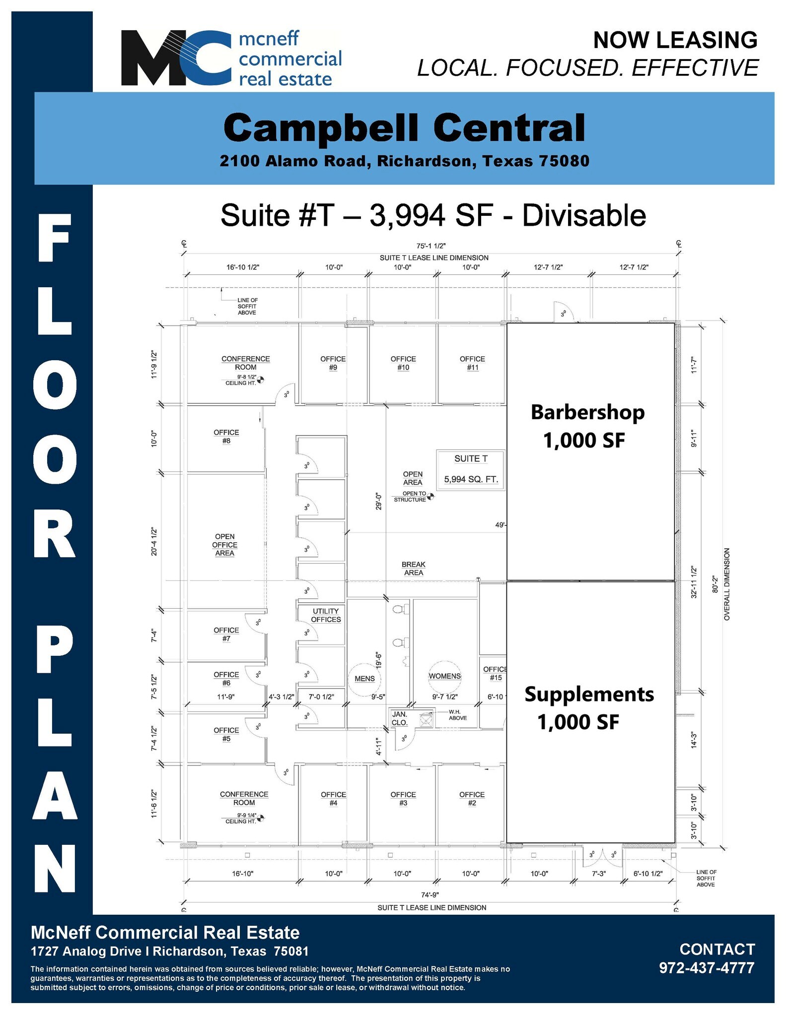 2015-2069 N Central Expy, Richardson, TX à louer Plan d’étage– Image 1 sur 4