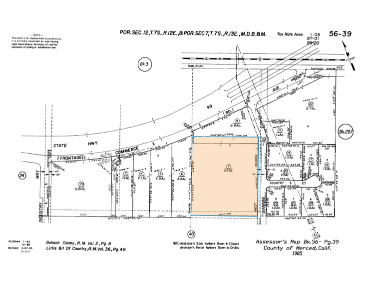 3465 Giannini Rd, Atwater, CA à vendre - Plan cadastral – Image 3 sur 5