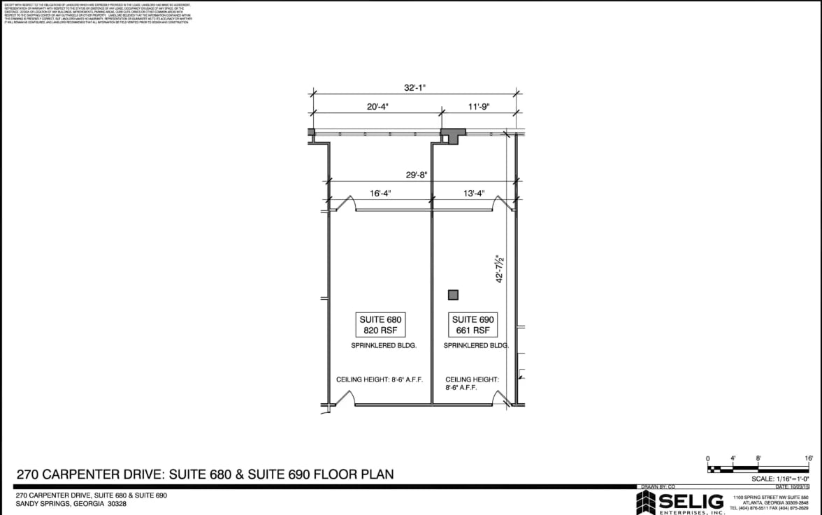 270 Carpenter Dr NE, Sandy Springs, GA à louer Plan d’étage– Image 1 sur 1