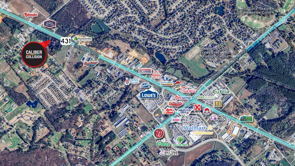 SWQ Miller Ln & US-431, Hampton Cove, AL à vendre - Photo de l’immeuble – Image 3 sur 4