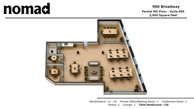 900 Broadway, New York, NY à louer Plan d’étage– Image 1 sur 5