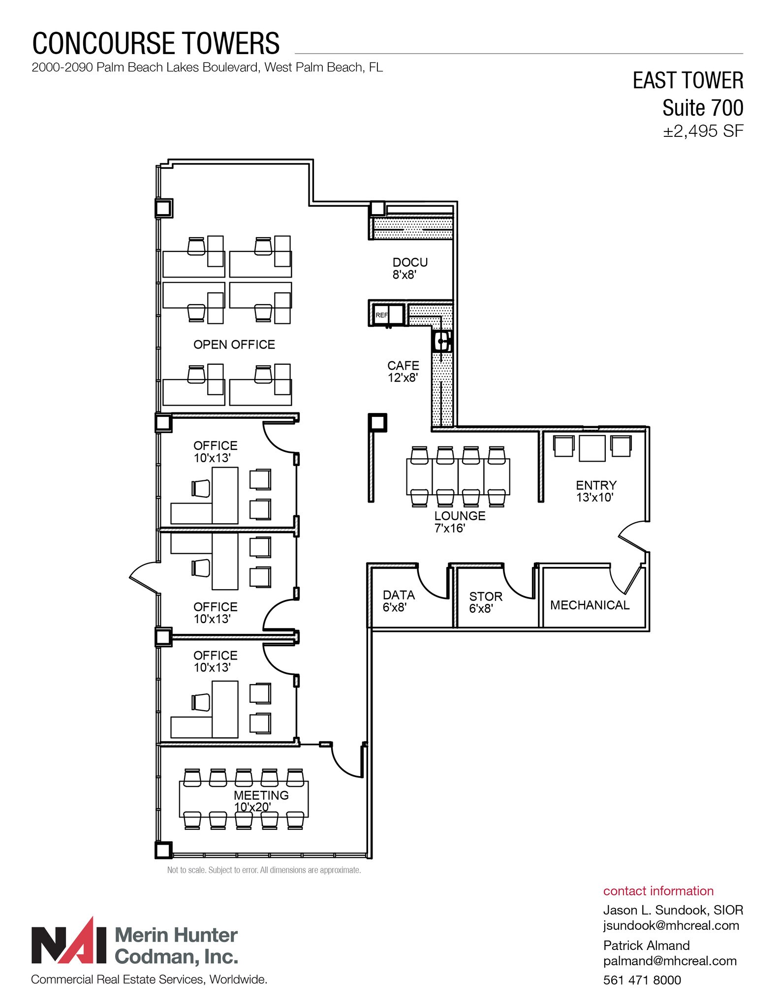 2090 Palm Beach Lakes Blvd, West Palm Beach, FL à louer Plan d’étage– Image 1 sur 1