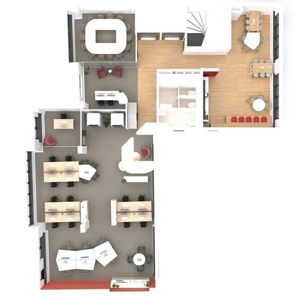 Bureau dans Boulogne-Billancourt à louer - Plan d’étage – Image 2 sur 2