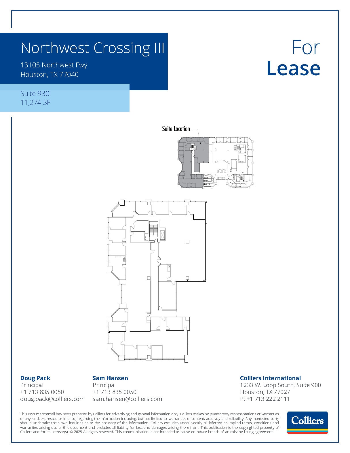 13105 Northwest Fwy, Houston, TX à louer Plan d’étage– Image 1 sur 1