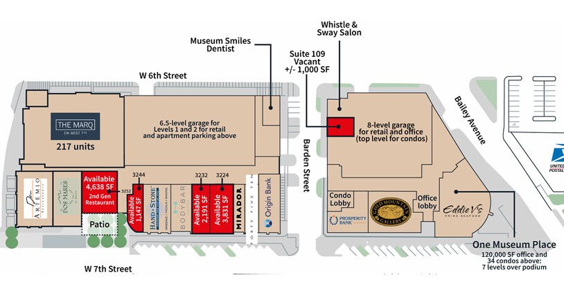 W 7th St, Fort Worth, TX à louer Plan de site– Image 1 sur 1