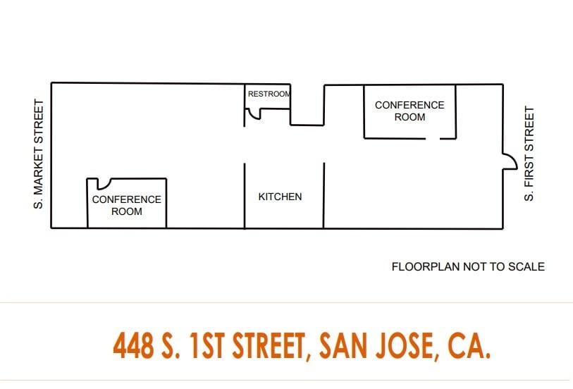 445-447 S 1st St, San Jose, CA à louer Plan d’étage– Image 1 sur 1