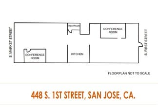 445-447 S 1st St, San Jose, CA à louer Plan d’étage– Image 1 sur 1
