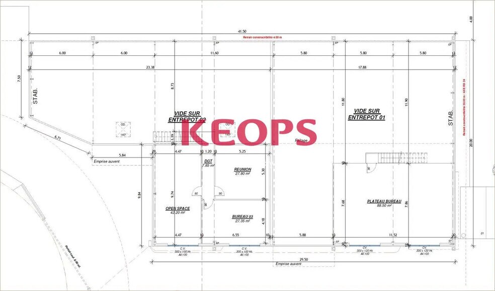 Local d’activités dans Villeneuve-Tolosane à louer - Plan d’étage – Image 3 sur 3