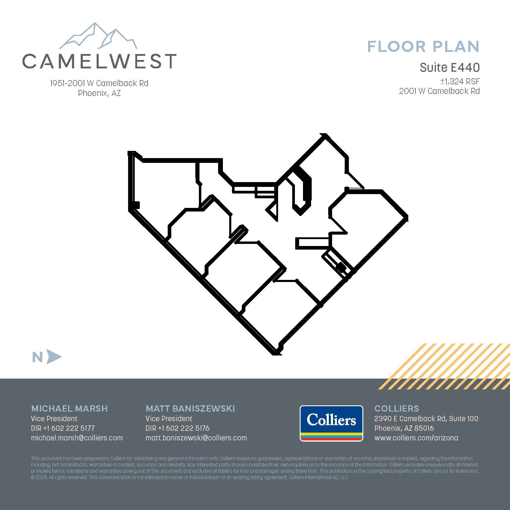 2001 W Camelback Rd, Phoenix, AZ à louer Plan d’étage– Image 1 sur 1