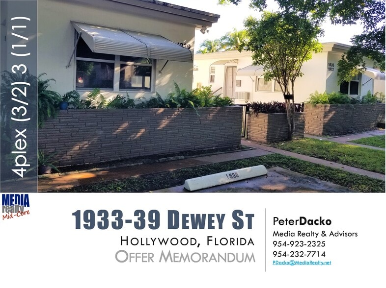 1933 Dewey St, Hollywood, FL à vendre - Photo principale – Image 1 sur 19