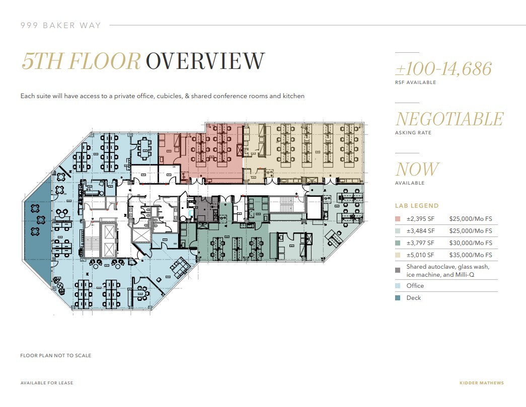 999 Baker Way, San Mateo, CA à louer Plan d’étage– Image 1 sur 1