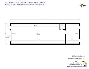 2696 NW 31st Ave, Lauderdale Lakes, FL à louer Plan d’étage– Image 2 sur 2