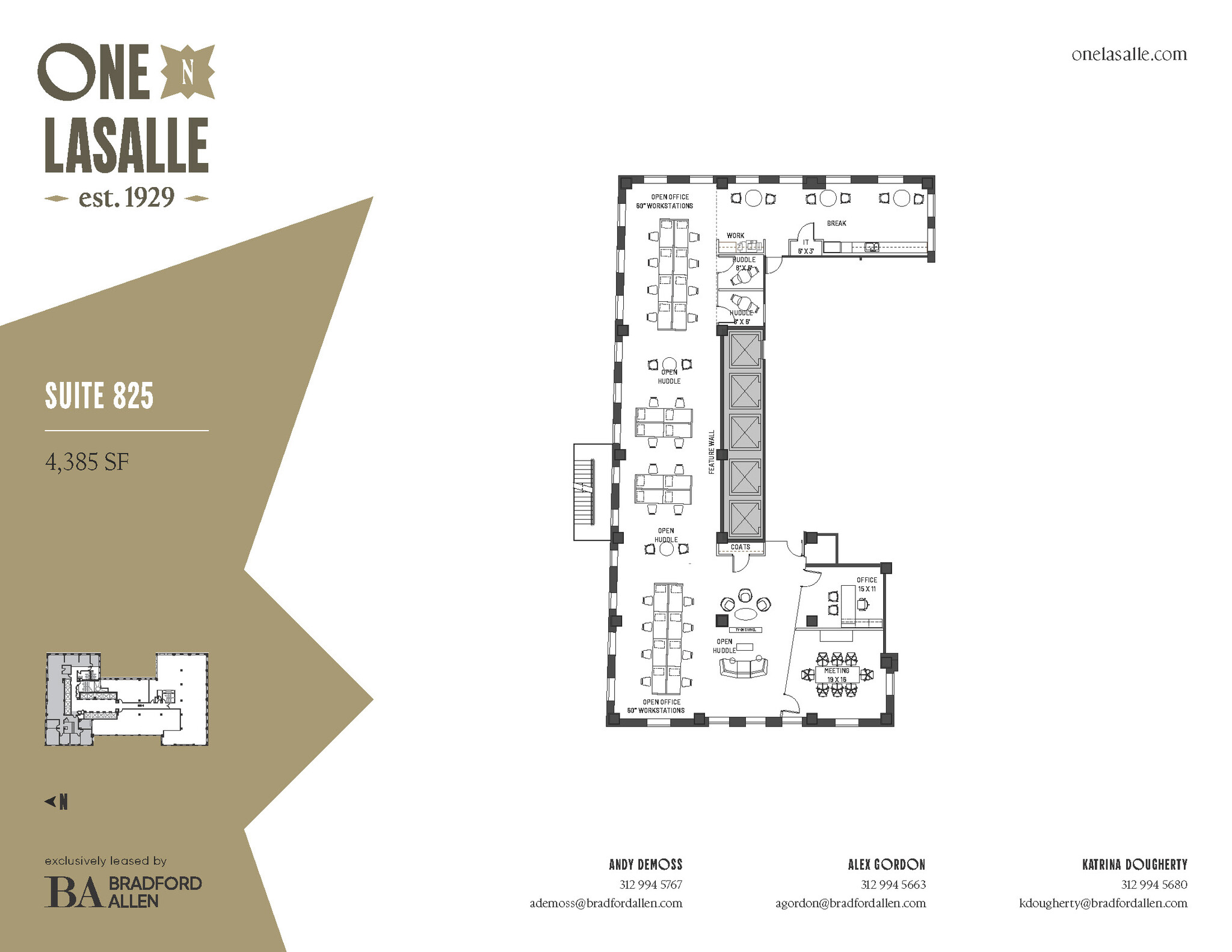 1 N La Salle St, Chicago, IL à louer Plan d’étage– Image 1 sur 8