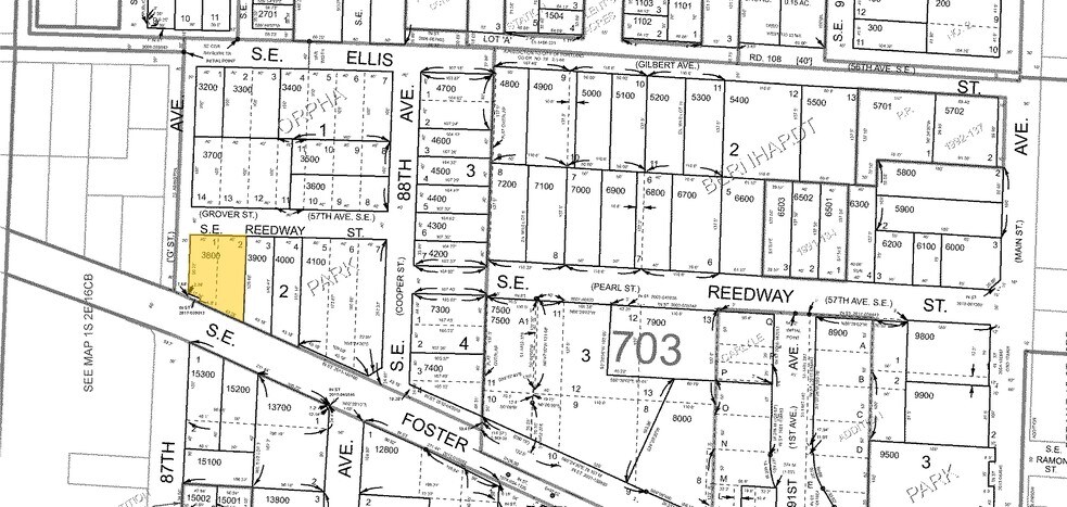8705 SE Foster Rd, Portland, OR à vendre - Plan cadastral – Image 2 sur 30
