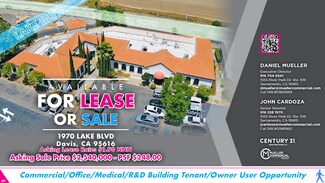 Plus de détails pour 1970 Lake Blvd, Davis, CA - Bureau à vendre