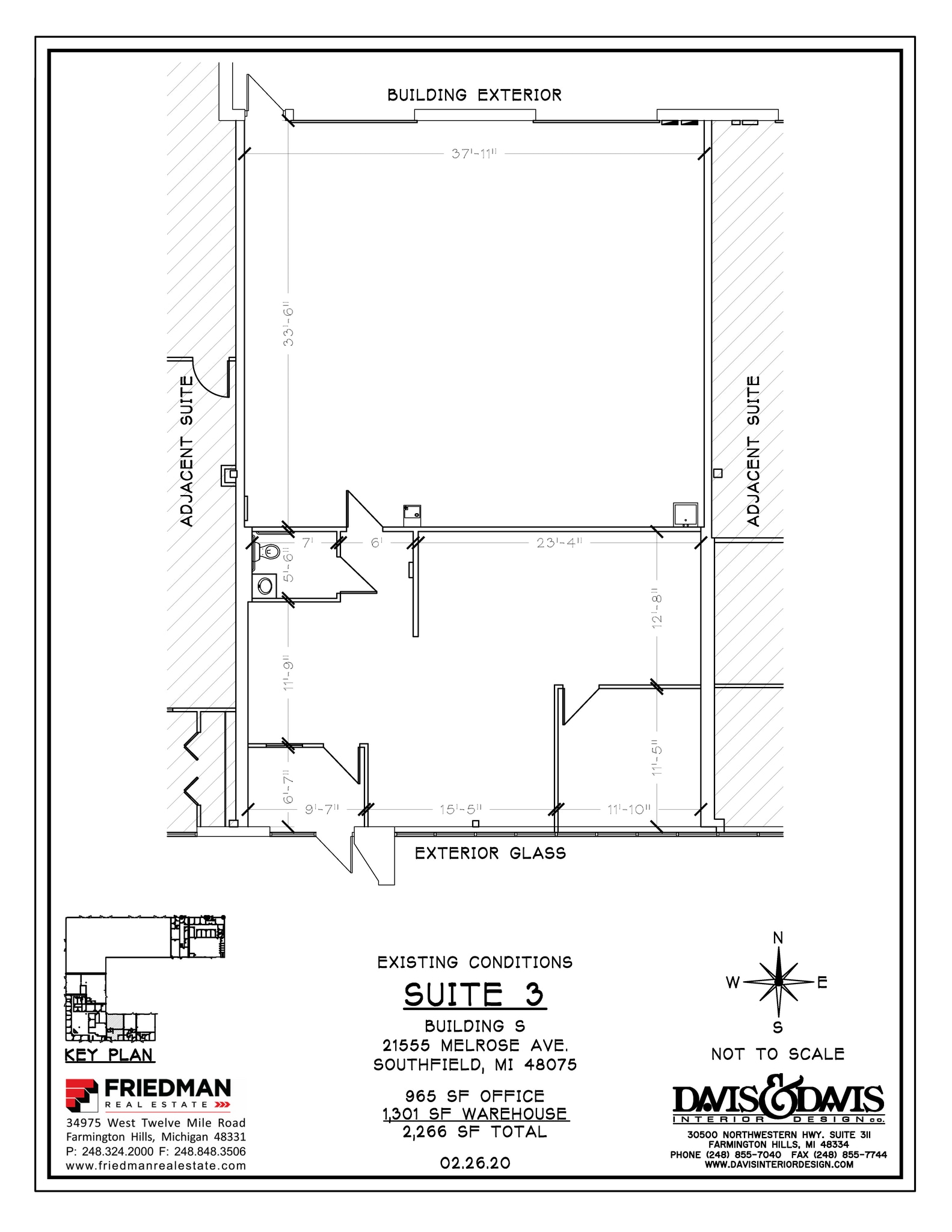 21455 Melrose Ave, Southfield, MI à louer Plan d’étage– Image 1 sur 2