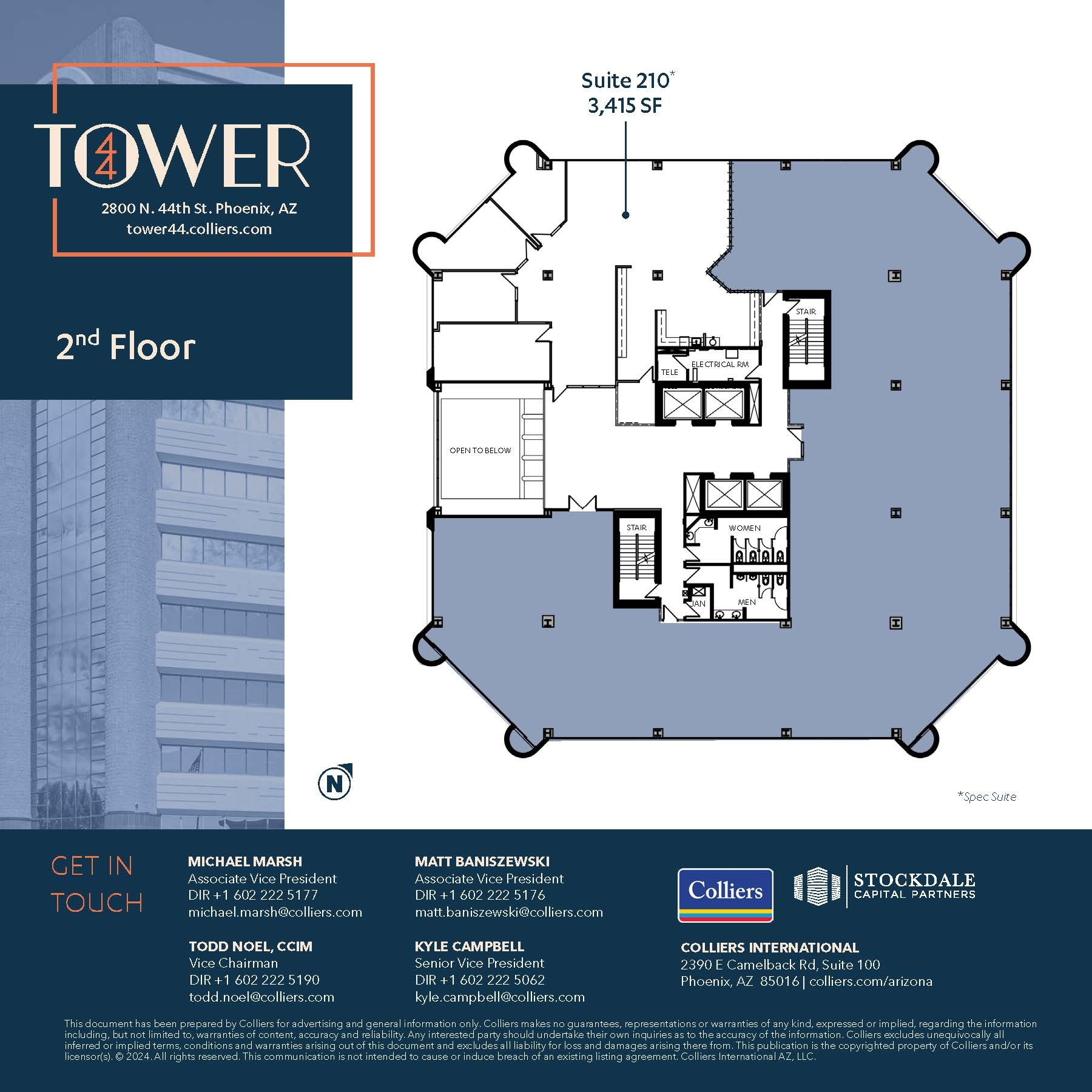 2800 N 44th St, Phoenix, AZ à louer Plan d’étage– Image 1 sur 1