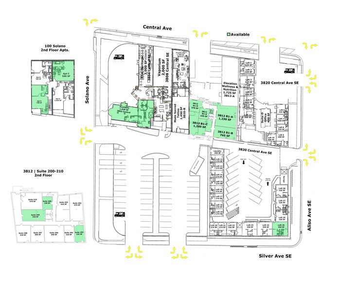 3804-3810 Central Ave SE, Albuquerque, NM à louer - Plan de site – Image 2 sur 4