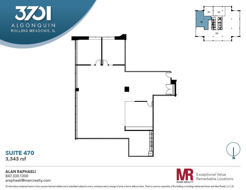 3701 Algonquin Rd, Rolling Meadows, IL à louer Plan d’étage– Image 1 sur 1