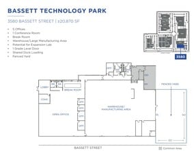3550-3580 Bassett St, Santa Clara, CA à louer Plan d’étage– Image 1 sur 1